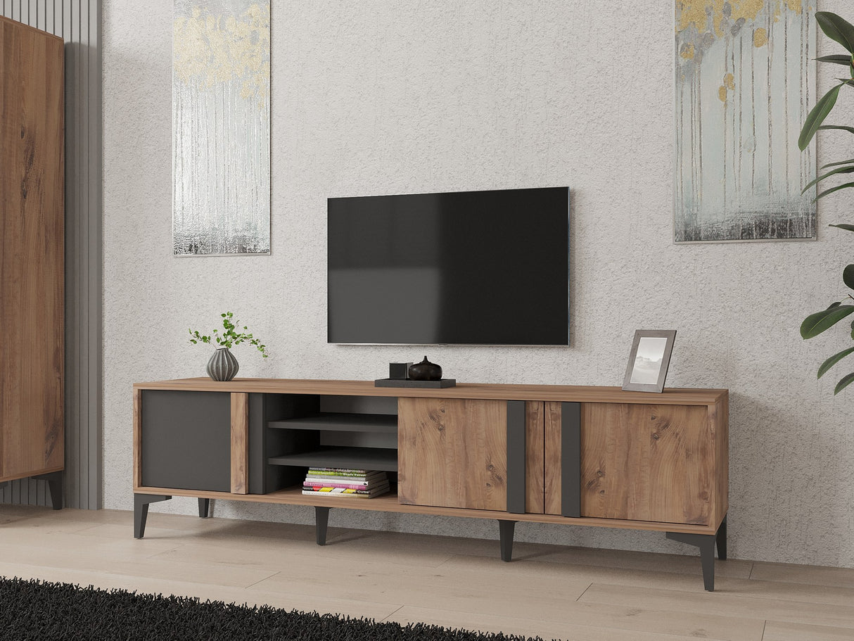 Set mobilă pentru sufragerie Laçin, Atlantic - Antracit, 180x40x50 cm