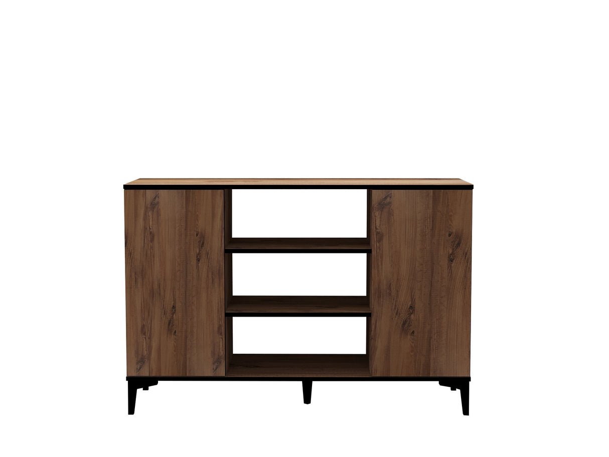 Set mobilă pentru sufragerie Devin, Pin atlantic - Negru, 180x35x45 cm
