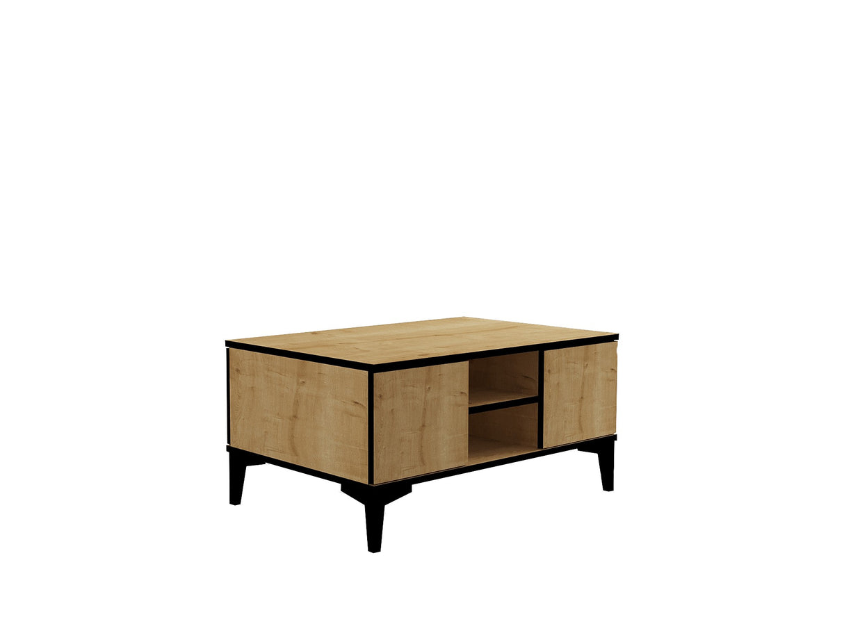 Set mobilă pentru sufragerie Edil, Sapphire - Stejar - Negru, 180x40x45 cm