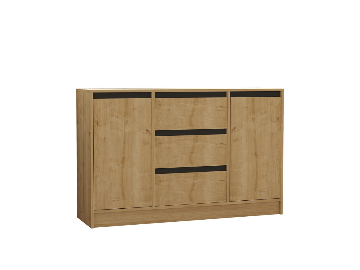 Set mobilă pentru sufragerie Suna, Sapphire - Stejar - Antracit, 180x40x45 cm