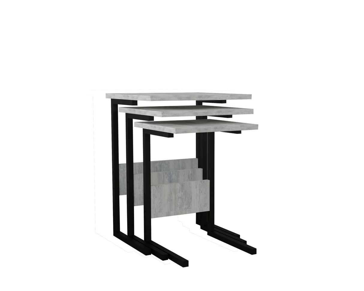 Set 3 măsuțe de cafea Sali, Diverse culori, 40x40x55 cm - Negru - Cyrstal | SKU: 835PUQ6243 | Set 3 măsuțe de cafea Sali, 40x40x55 cm, varianta Negru - Cyrstal, produs pentru amenajarea locuinței, disponibil online în România la CasaMob