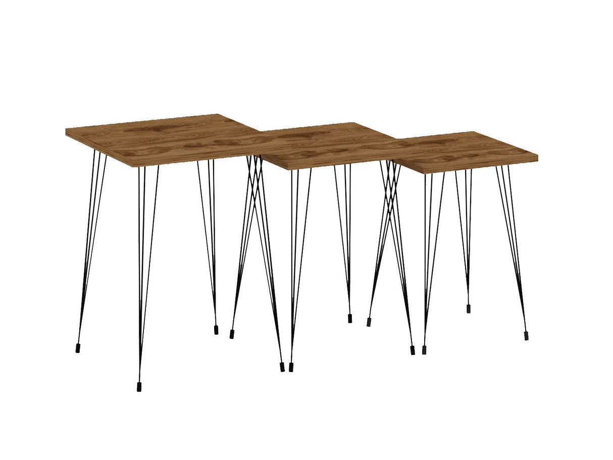 Set 3 măsuțe de cafea Mali, Diverse culori, Diverse dimensiuni - Negru - Oud - 40x40x55 cm | SKU: 835PUQ6256 | Set 3 măsuțe de cafea Mali, varianta Negru - Oud - 40x40x55 cm, produs pentru amenajarea locuinței, disponibil online în România la CasaMob