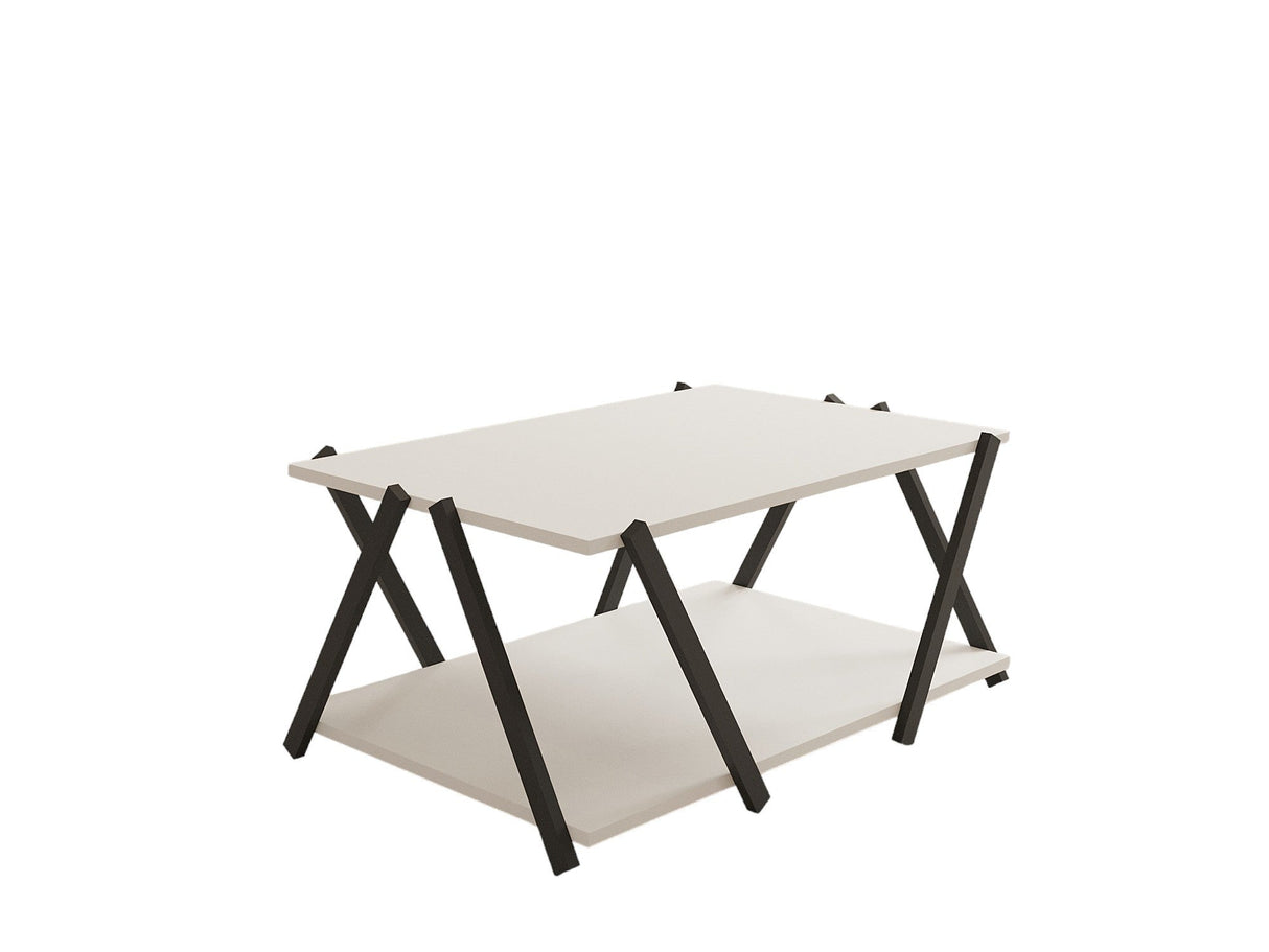 Măsuță de cafea Lara, Diverse culori, 94x64x41 cm - Antracit - Alb | SKU: 835PUQ6271 | Măsuță de cafea Lara, 94x64x41 cm, varianta Antracit - Alb, produs pentru amenajarea locuinței, disponibil online în România la CasaMob