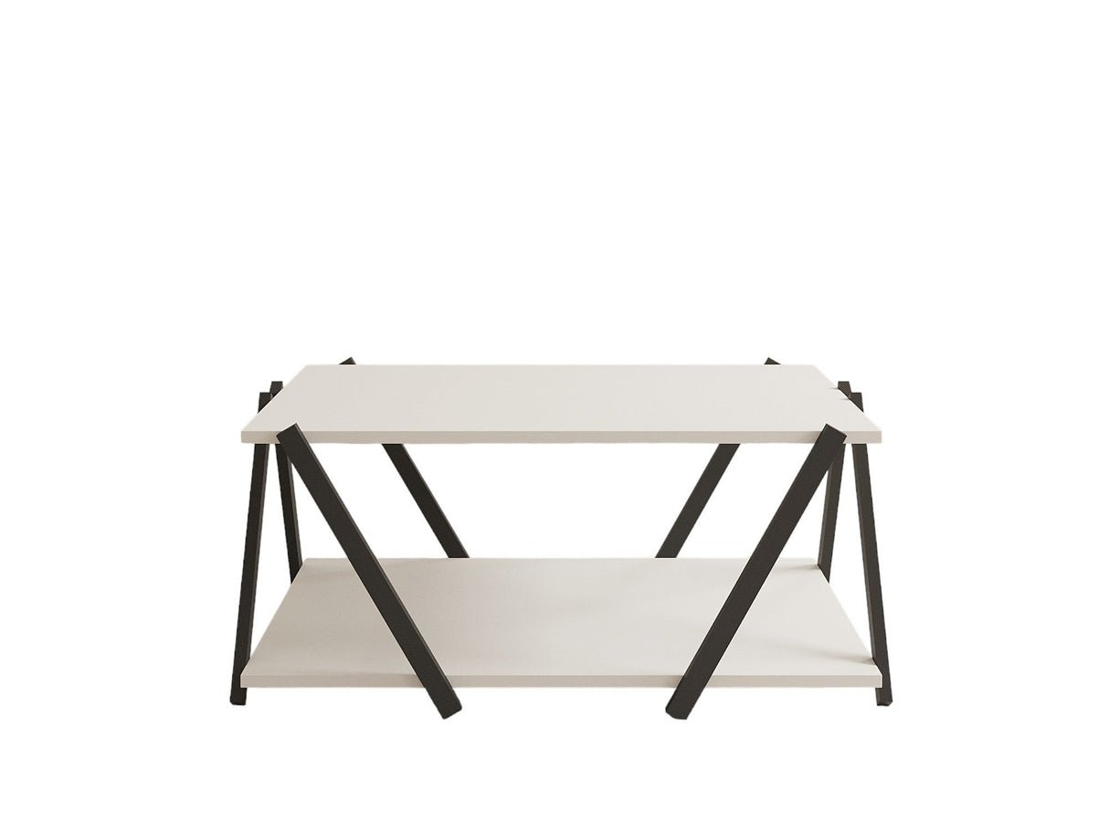 Măsuță de cafea Lara, Diverse culori, 94x64x41 cm - Antracit - Alb | SKU: 835PUQ6271 | Măsuță de cafea Lara, 94x64x41 cm, varianta Antracit - Alb, produs pentru amenajarea locuinței, disponibil online în România la CasaMob