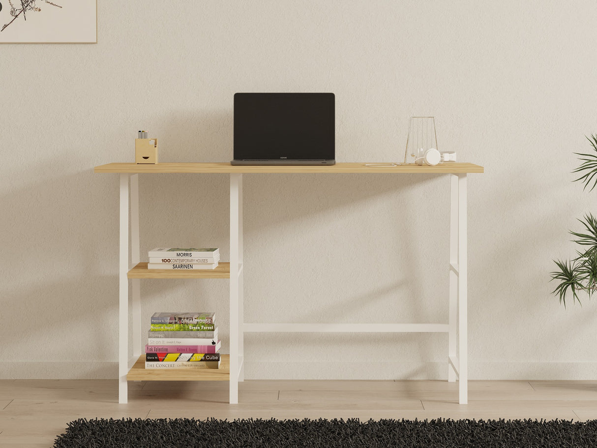 Birou Dobra, Sapphire - Alb, 120x51x74 cm