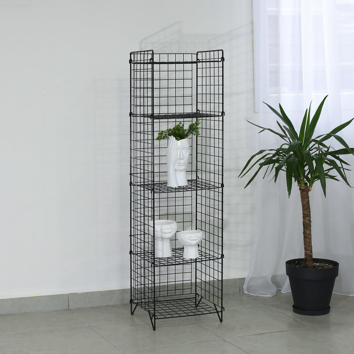 Bibliotecă Elvis, Negru, 138x35x37 cm