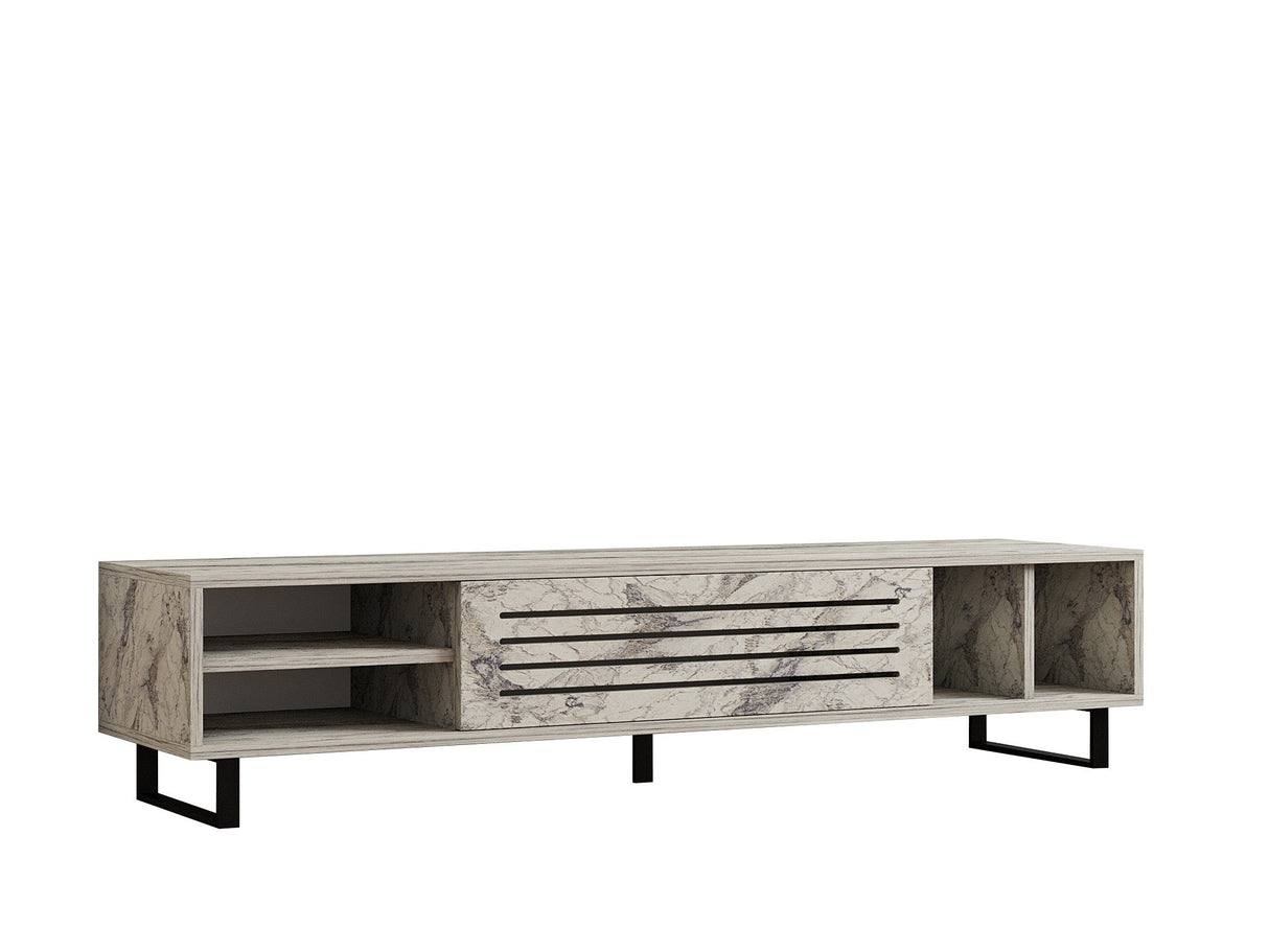 Comodă TV Safir, Diverse culori, 160x40x35 cm - Freesia marble | SKU: 835PUQ6404 | Comodă TV Safir, 160x40x35 cm, varianta Freesia marble, produs pentru amenajarea locuinței, disponibil online în România la CasaMob