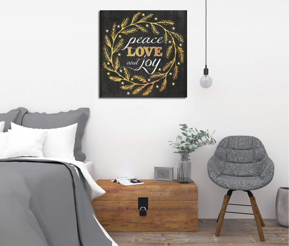 Tablou canvas KC197, Multicolor, 45x45x3 cm