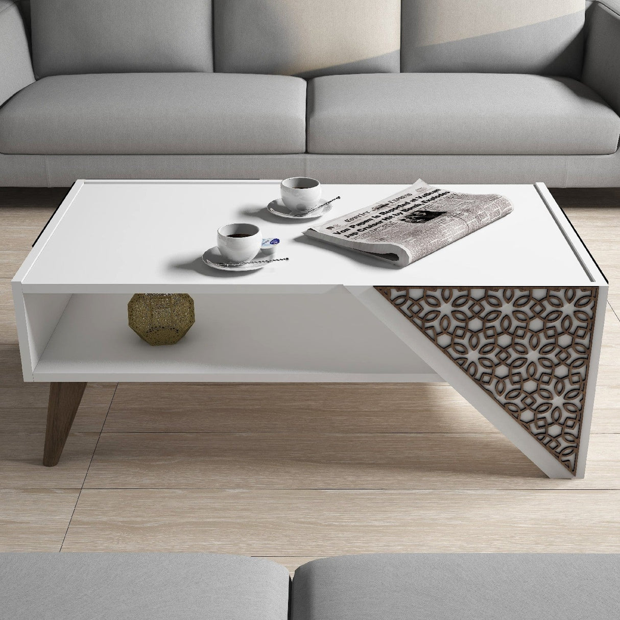 Măsuță de cafea Beril, Diverse culori, 105x40x58 cm - Alb | SKU: 845HCT2801 | Măsuță de cafea Beril, 105x40x58 cm, varianta Alb, produs pentru amenajarea locuinței, disponibil online în România la CasaMob