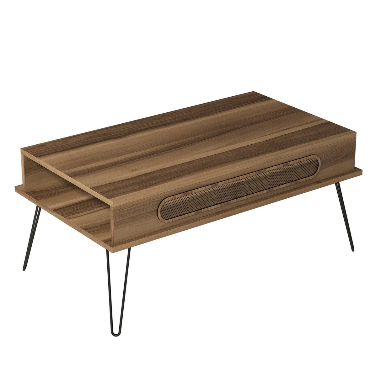 Măsuță de cafea Ekol, Diverse culori, 105x56x46 cm - Nuc | SKU: 845HCT2815 | Măsuță de cafea Ekol, 105x56x46 cm, varianta Nuc, produs pentru amenajarea locuinței, disponibil online în România la CasaMob