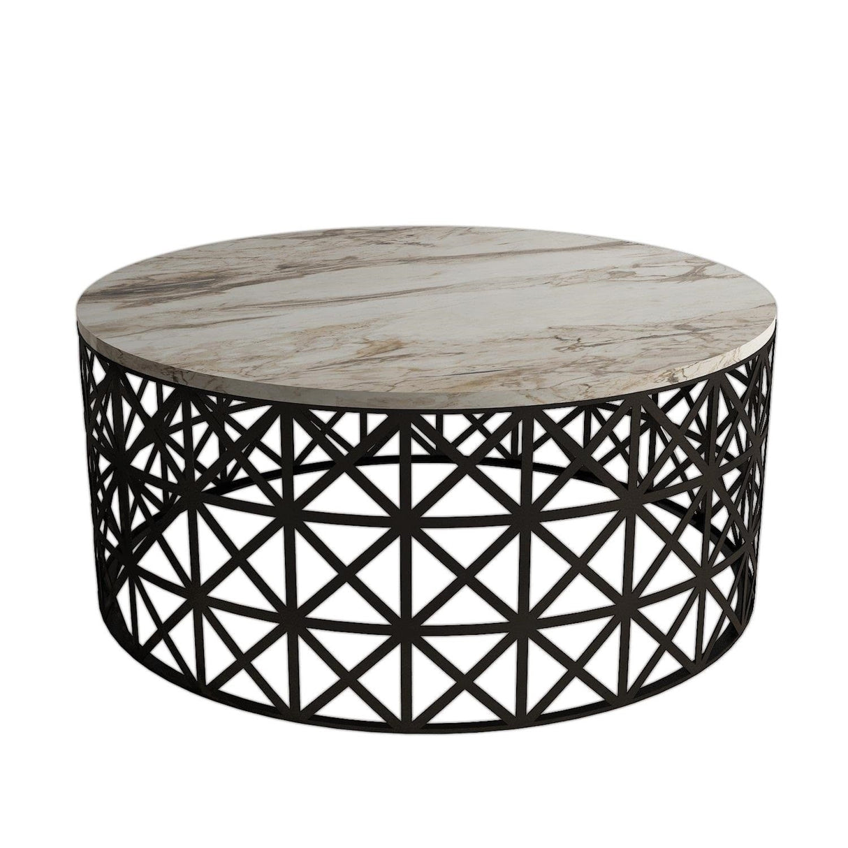 Măsuță de cafea Selin Marble, Diverse culori, 90x90x38 cm - Alb | SKU: 845HCT2864 | Măsuță de cafea Selin Marble, 90x90x38 cm, varianta Alb, produs pentru amenajarea locuinței, disponibil online în România la CasaMob