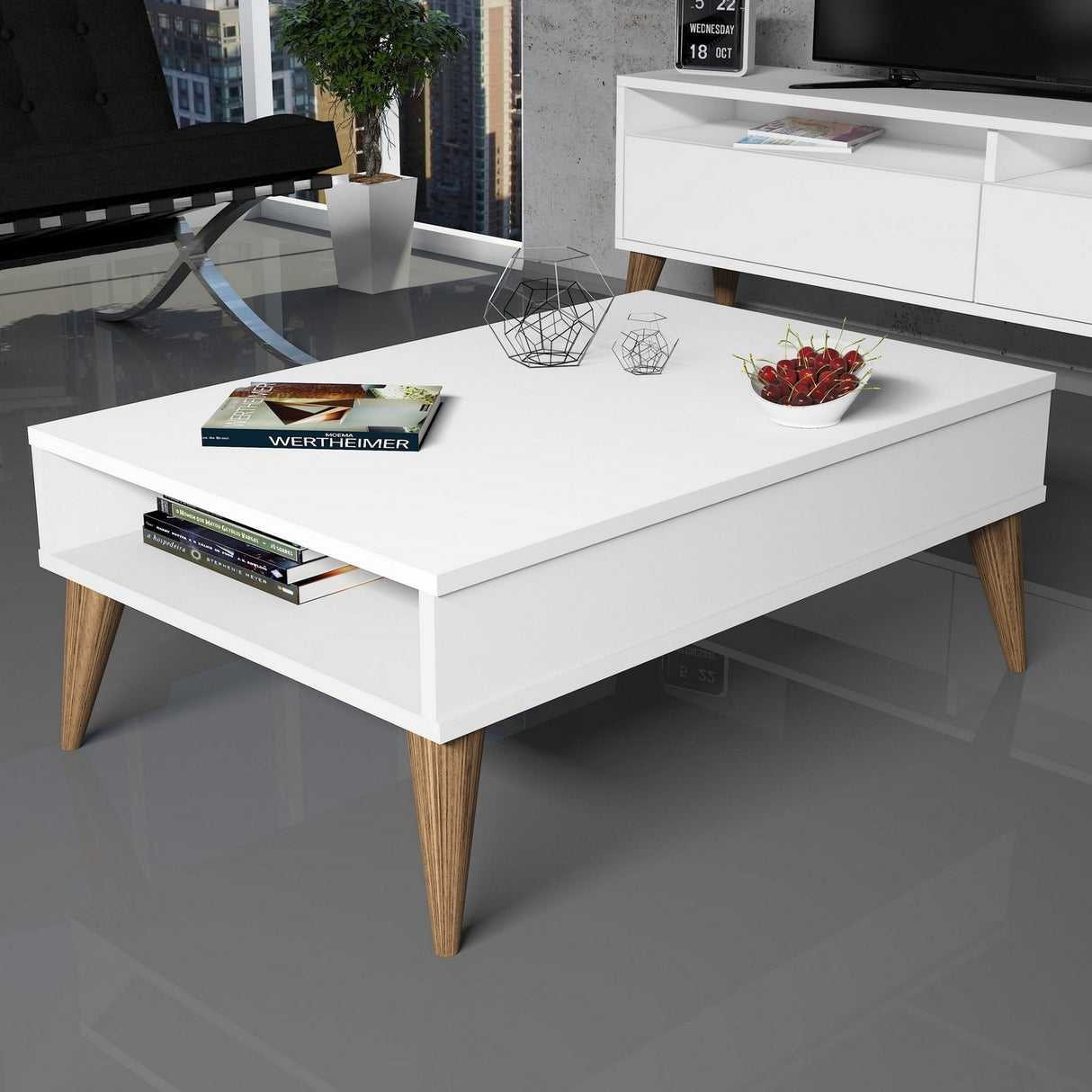 Măsuță de cafea Best, Diverse culori, 90x60x35 cm - Alb | SKU: 845HCT2872 | Măsuță de cafea Best, 90x60x35 cm, varianta Alb, produs pentru amenajarea locuinței, disponibil online în România la CasaMob