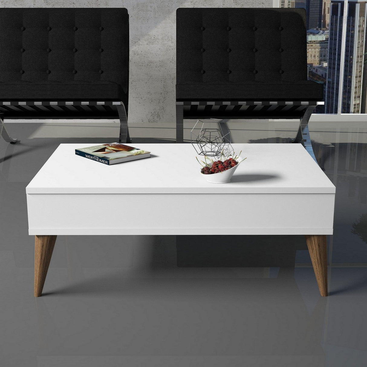 Măsuță de cafea Best, Diverse culori, 90x60x35 cm - Alb | SKU: 845HCT2872 | Măsuță de cafea Best, 90x60x35 cm, varianta Alb, produs pentru amenajarea locuinței, disponibil online în România la CasaMob