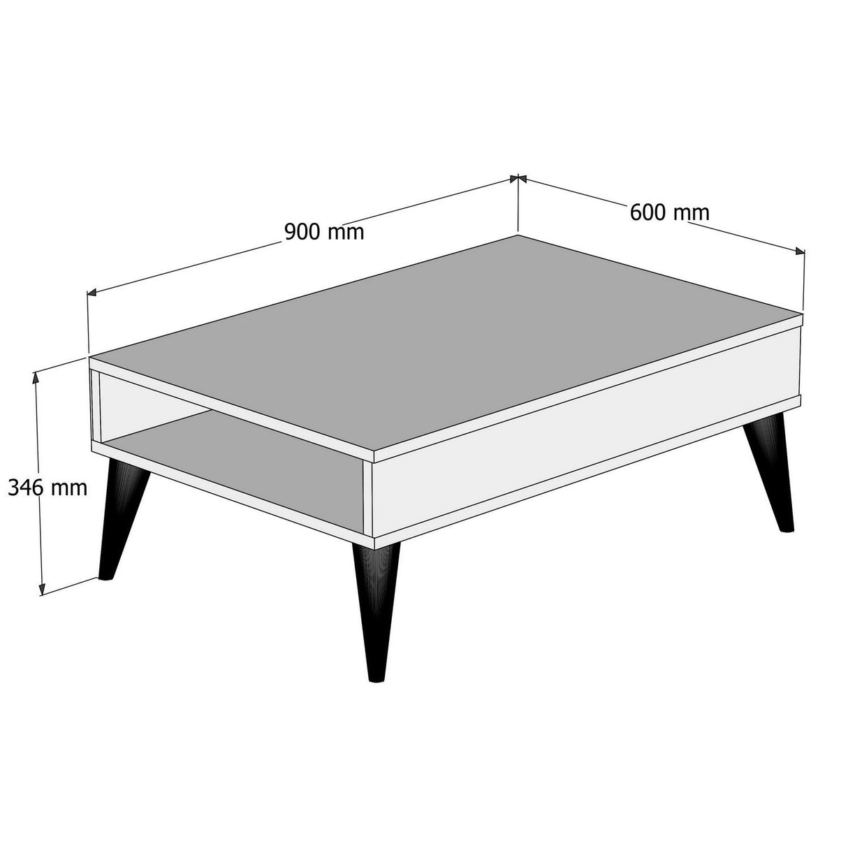 Măsuță de cafea Best, Diverse culori, 90x60x35 cm - Stejar | SKU: 845HCT2874 | Măsuță de cafea Best, 90x60x35 cm, varianta Stejar, produs pentru amenajarea locuinței, disponibil online în România la CasaMob