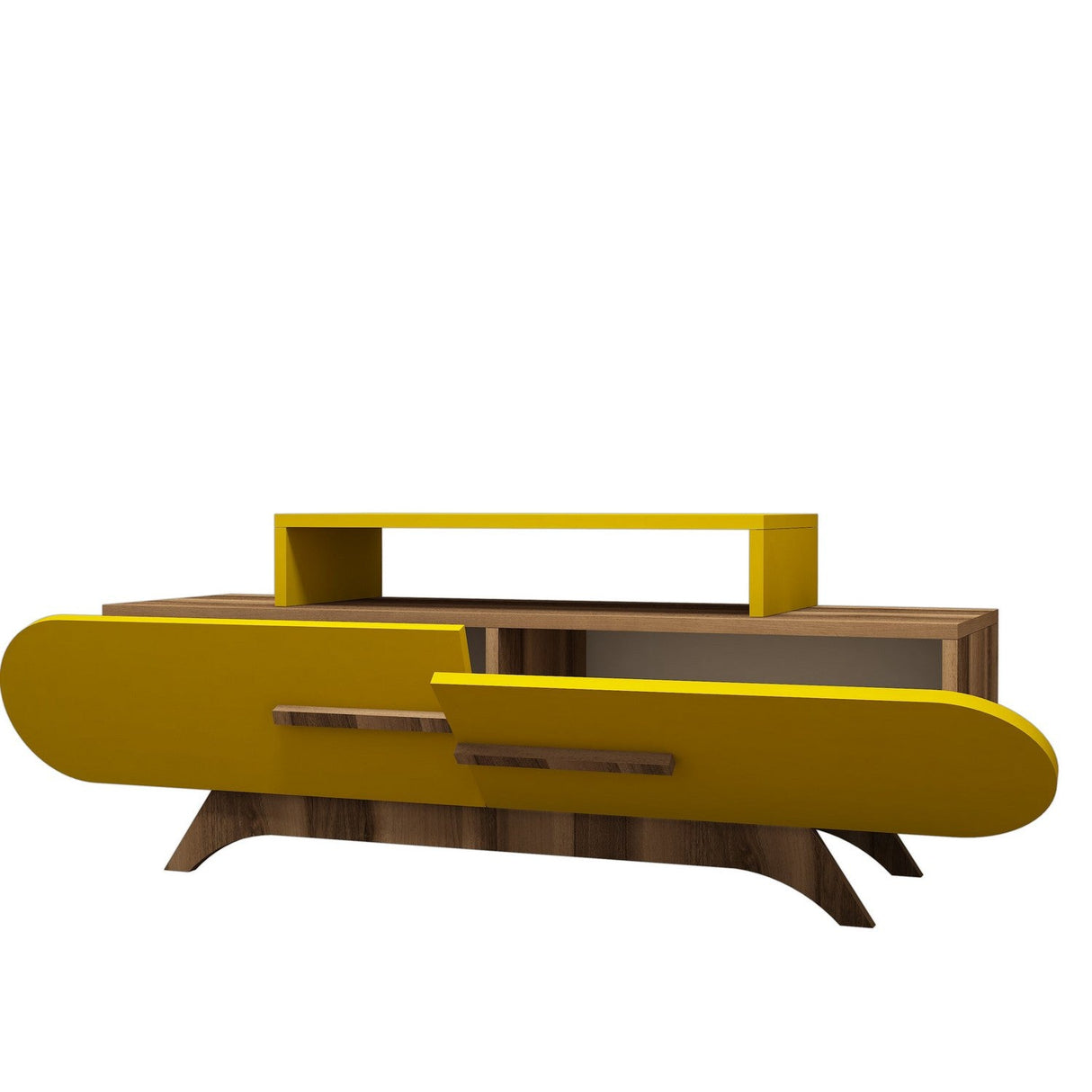 Comodă TV Rose, Diverse culori, 145x37x50 cm - Nuc - Galben | SKU: 845HCT3051 | Comodă TV Rose, 145x37x50 cm, varianta Nuc - Galben, produs pentru amenajarea locuinței, disponibil online în România la CasaMob
