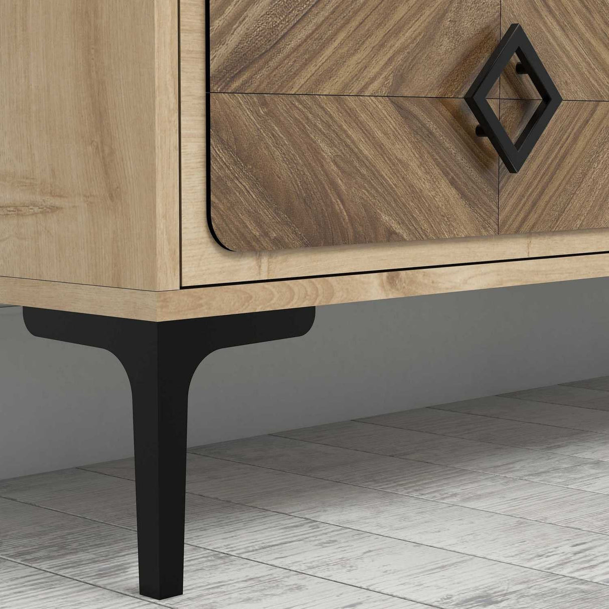 Comodă TV Samba, Diverse culori, 180x35x52 cm - Stejar | SKU: 845HCT3077 | Comodă TV Samba, 180x35x52 cm, varianta Stejar, produs pentru amenajarea locuinței, disponibil online în România la CasaMob