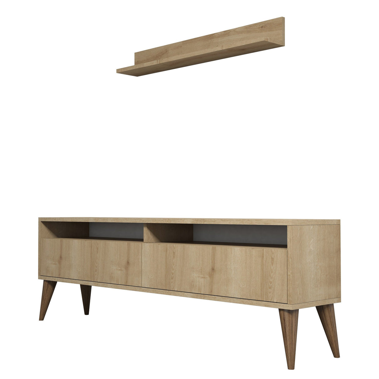 Comodă TV Best, Diverse culori, 150x30x50 cm - Stejar | SKU: 845HCT3088 | Comodă TV Best, 150x30x50 cm, varianta Stejar, produs pentru amenajarea locuinței, disponibil online în România la CasaMob