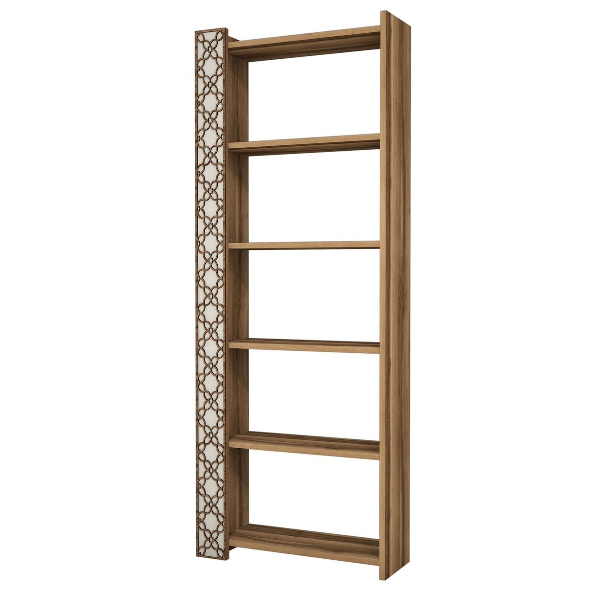 Bibliotecă City, Diverse culori, 65x24x170 cm - Nuc - Crem | SKU: 845HCT3609 | Bibliotecă City, 65x24x170 cm, varianta Nuc - Crem, produs pentru amenajarea locuinței, disponibil online în România la CasaMob