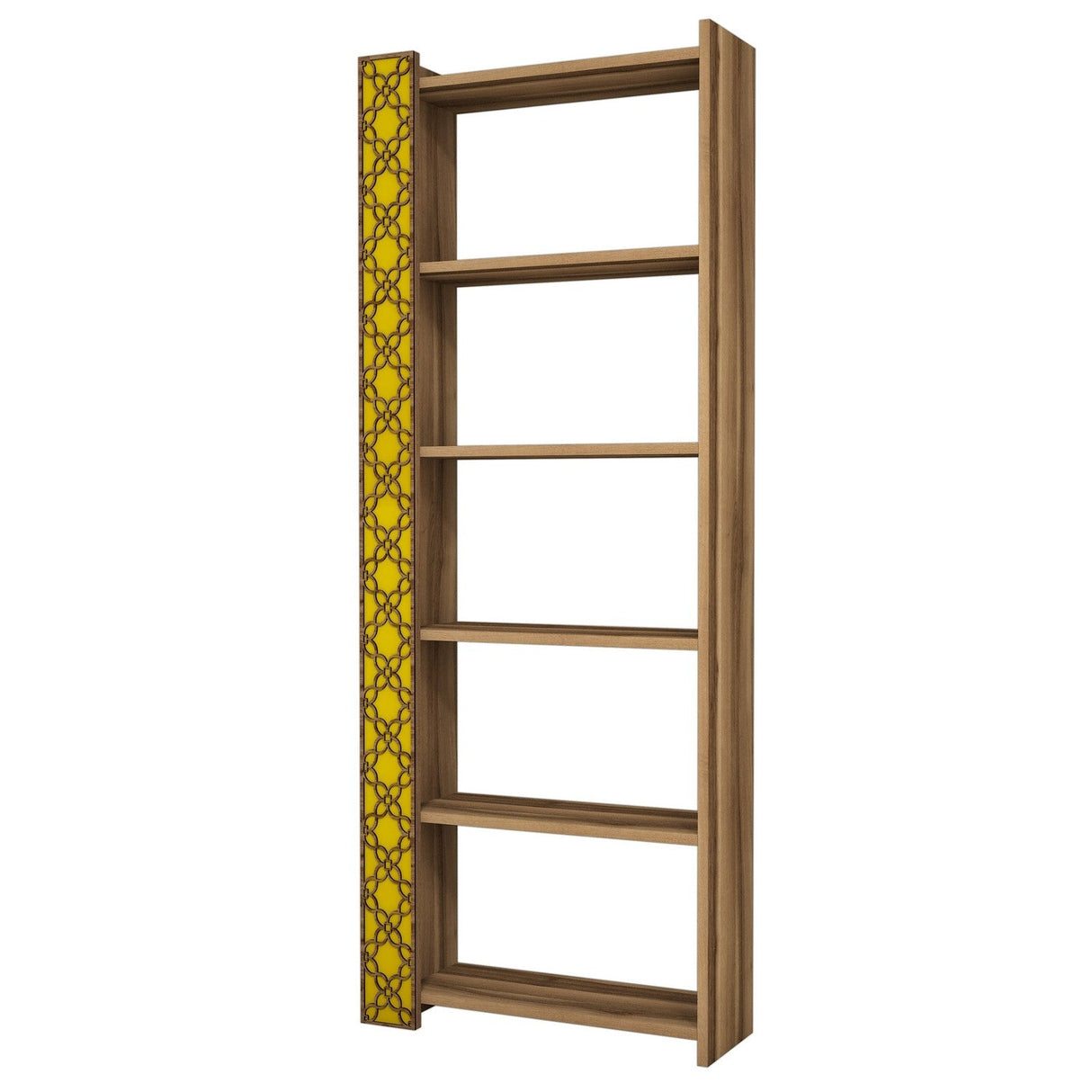 Bibliotecă City, Diverse culori, 65x24x170 cm - Nuc - Galben | SKU: 845HCT3610 | Bibliotecă City, 65x24x170 cm, varianta Nuc - Galben, produs pentru amenajarea locuinței, disponibil online în România la CasaMob