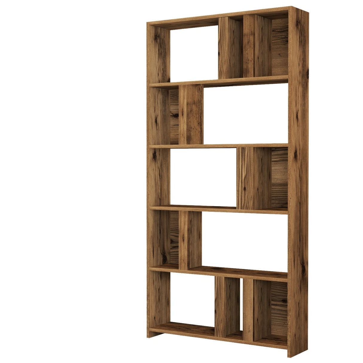 Bibliotecă Lima, Diverse culori, 90x20x180 cm - Nuc | SKU: 845HCT3643 | Bibliotecă Lima, 90x20x180 cm, varianta Nuc, produs pentru amenajarea locuinței, disponibil online în România la CasaMob