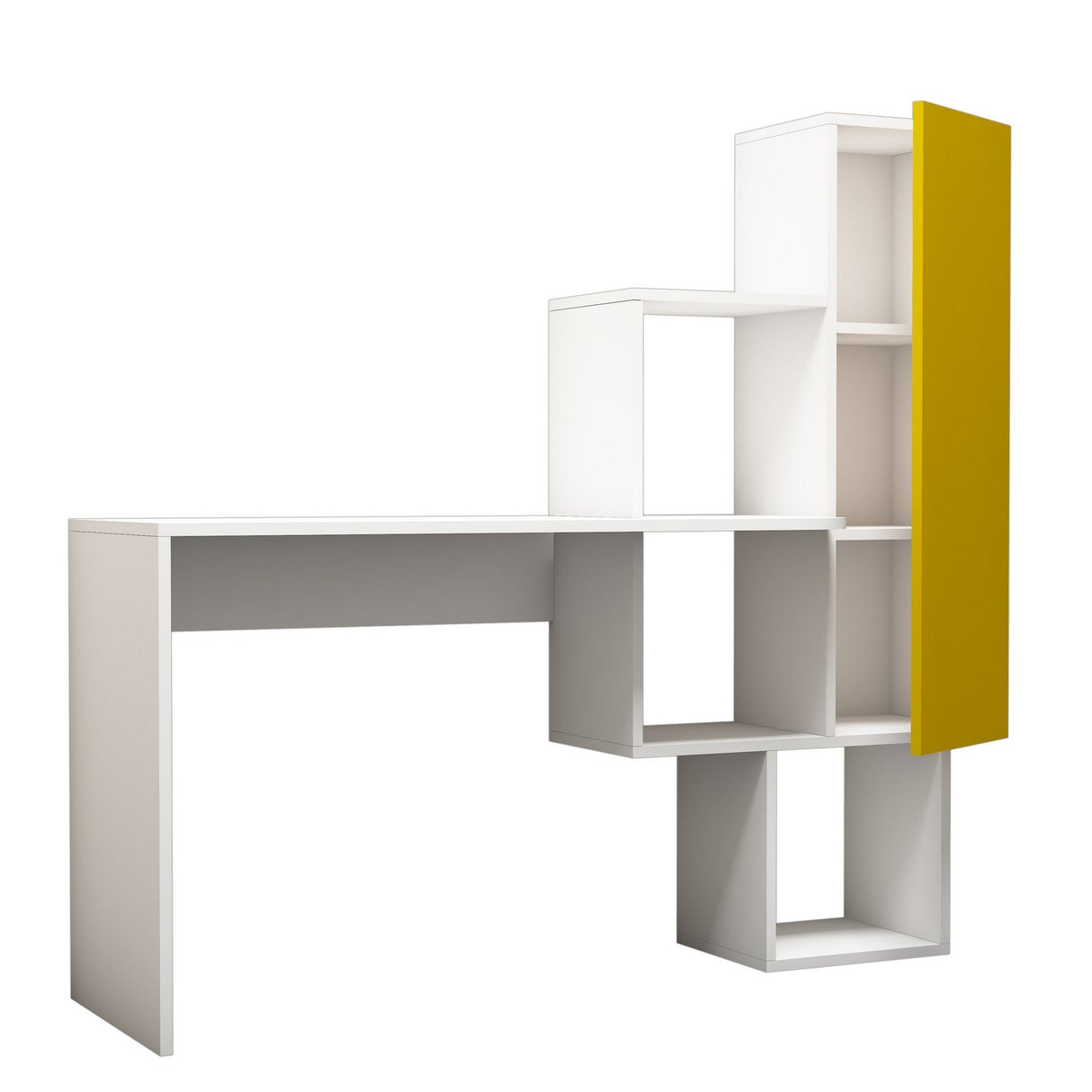 Birou Açelya, Diverse culori, 145x45x75 cm - Alb - Galben | SKU: 845HCT3801 | Birou Açelya, 145x45x75 cm, varianta Alb - Galben, produs pentru amenajarea locuinței, disponibil online în România la CasaMob