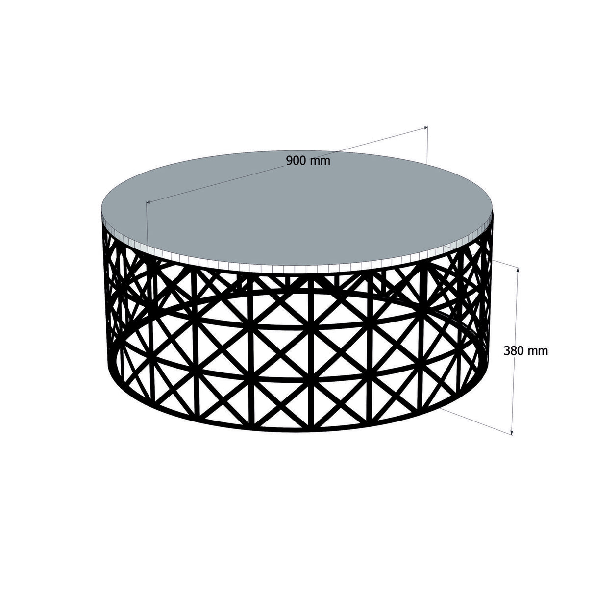 Măsuță de cafea Selin Metal Ferforje, Diverse culori, 90x38x90 cm - Nuc - Negru | SKU: 845HCT5227 | Măsuță de cafea Selin Metal Ferforje, 90x38x90 cm, varianta Nuc - Negru, produs pentru amenajarea locuinței, disponibil online în România la CasaMob