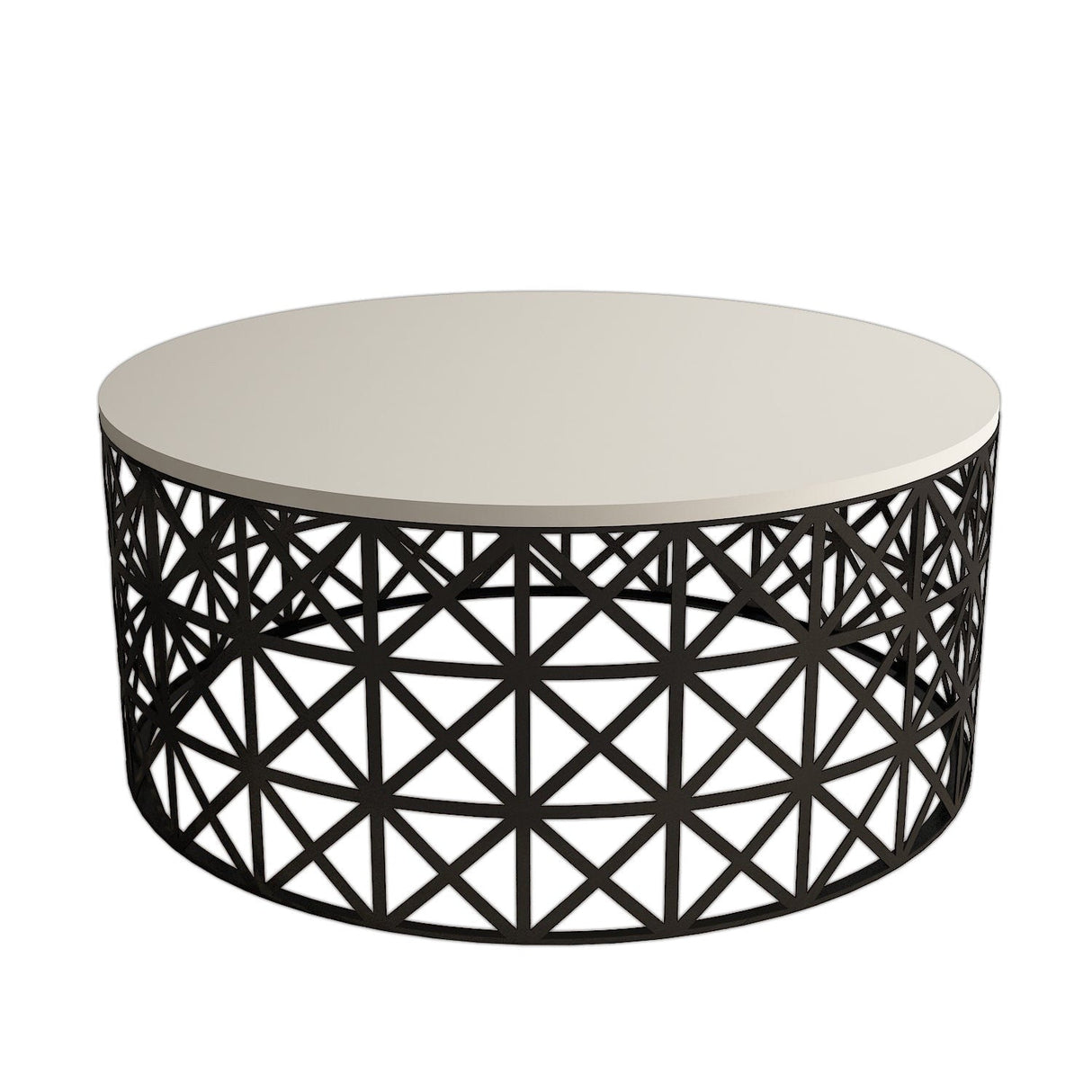 Măsuță de cafea Selin Metal Ferforje, Diverse culori, 90x38x90 cm - Crem - Negru | SKU: 845HCT5230 | Măsuță de cafea Selin Metal Ferforje, 90x38x90 cm, varianta Crem - Negru, produs pentru amenajarea locuinței, disponibil online în România la CasaMob
