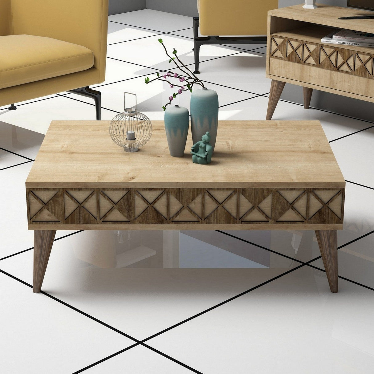 Set mobilă pentru sufragerie Line, Diverse culori, 150x30x50 cm - Stejar | SKU: 845HCT5257 | Set mobilă pentru sufragerie Line, 150x30x50 cm, varianta Stejar, produs pentru amenajarea locuinței, disponibil online în România la CasaMob