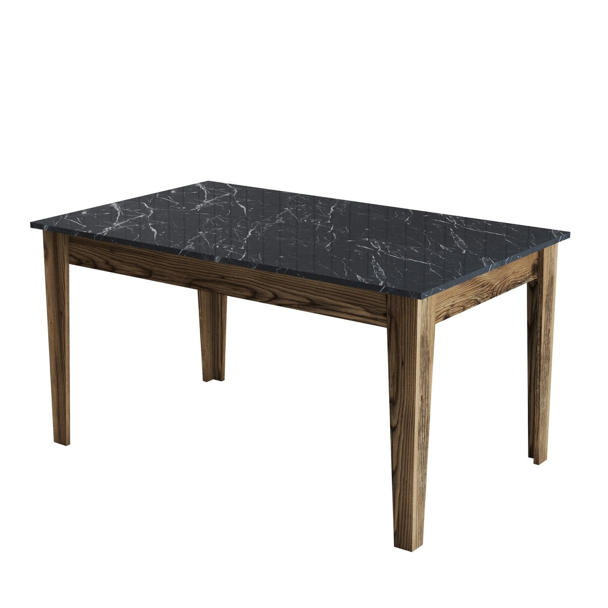 Set mobilă pentru sufragerie Milan 526, Nuc - Negru, 180x35x79 cm