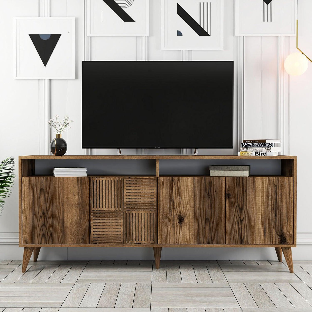 Consolă Milan Console, Nuc, 35x79x180 cm - Nuc, SKU 845HCT5316