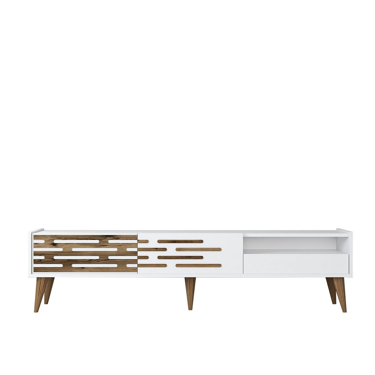 Comodă TV Valensiya, Alb, 180x45x35 cm