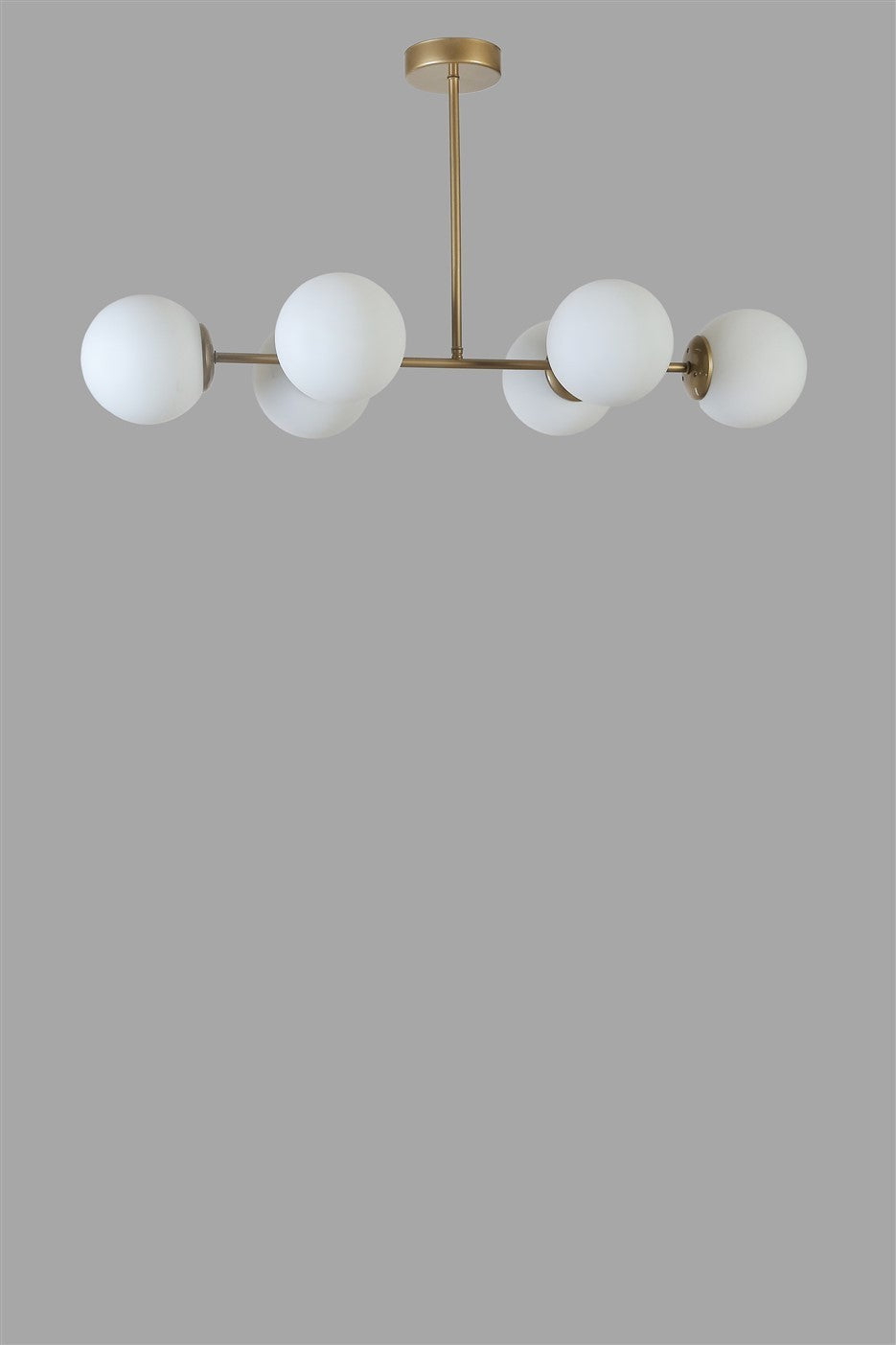Lustră 8798-6, Auriu - Alb, Ø15x65 cm