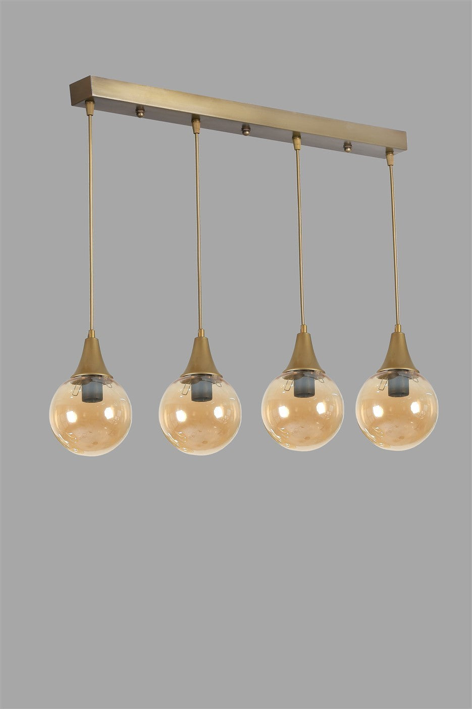 Lustră 8809-6, Amber - Auriu, Ø15x70 cm