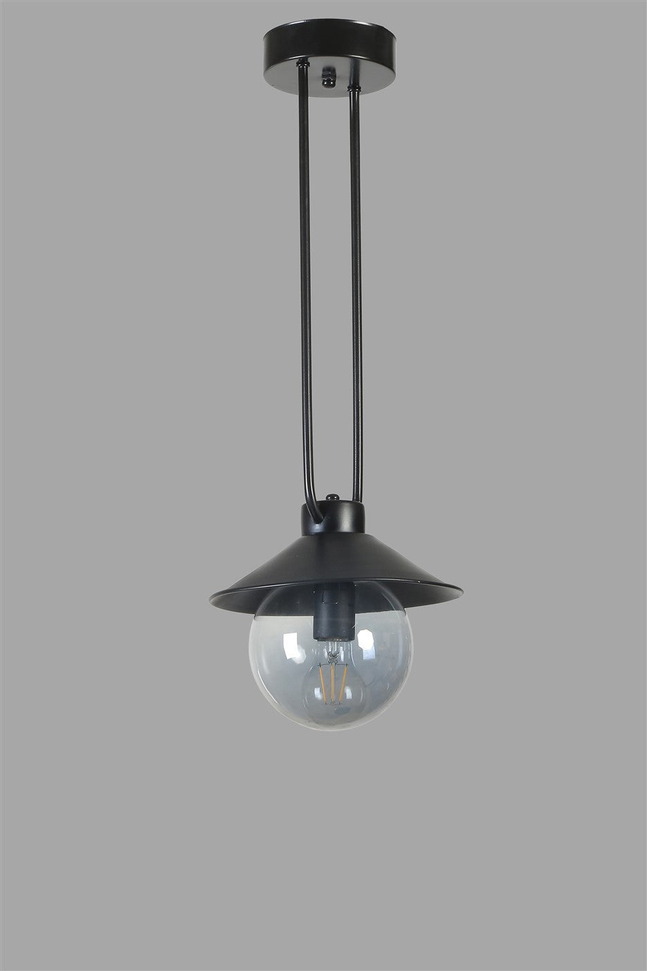 Lustră 8801-6, Negru - Fumuriu, Ø23x60 cm