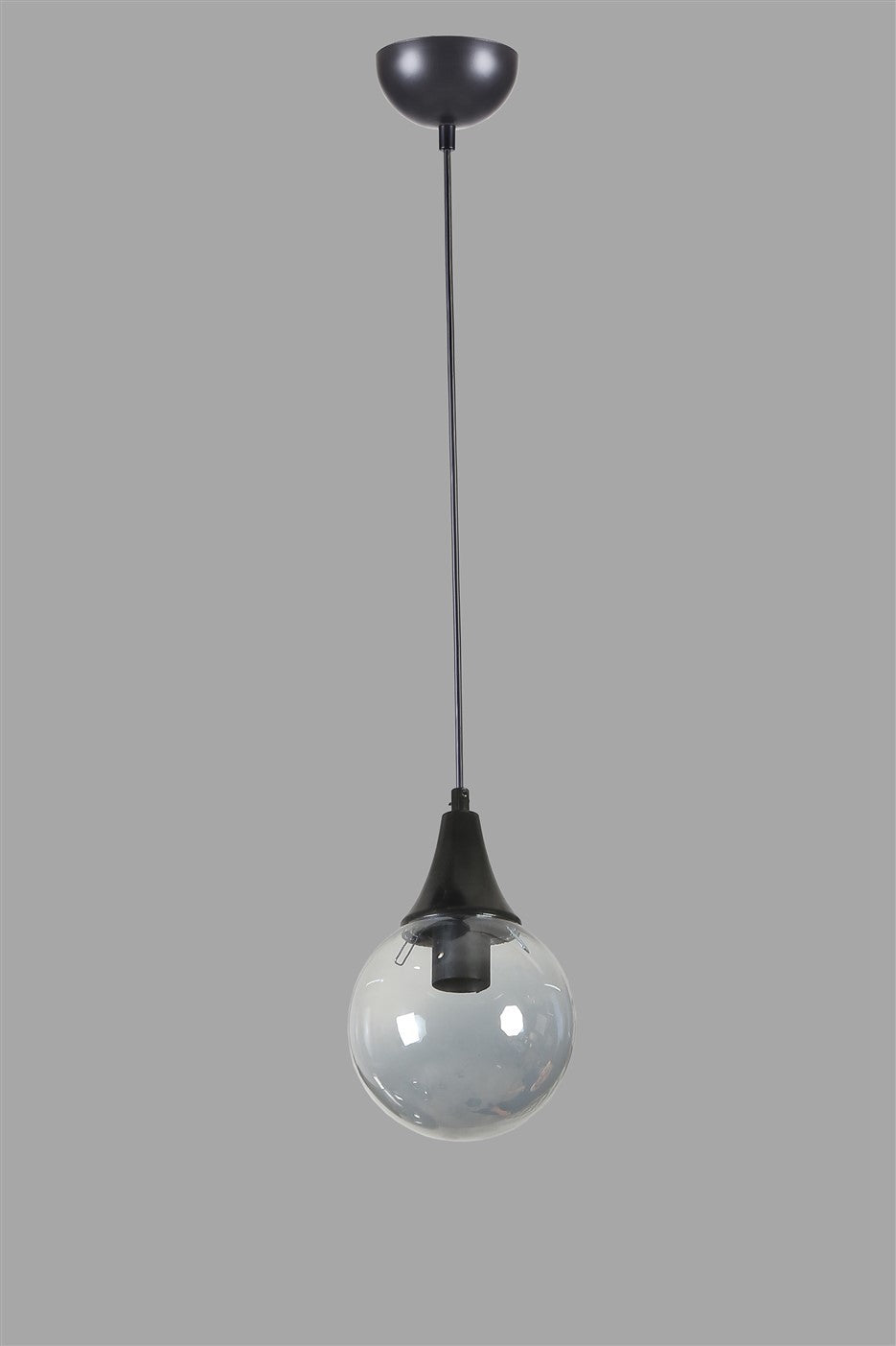 Lustră 8811-1, Negru - Fumuriu, Ø15x70 cm