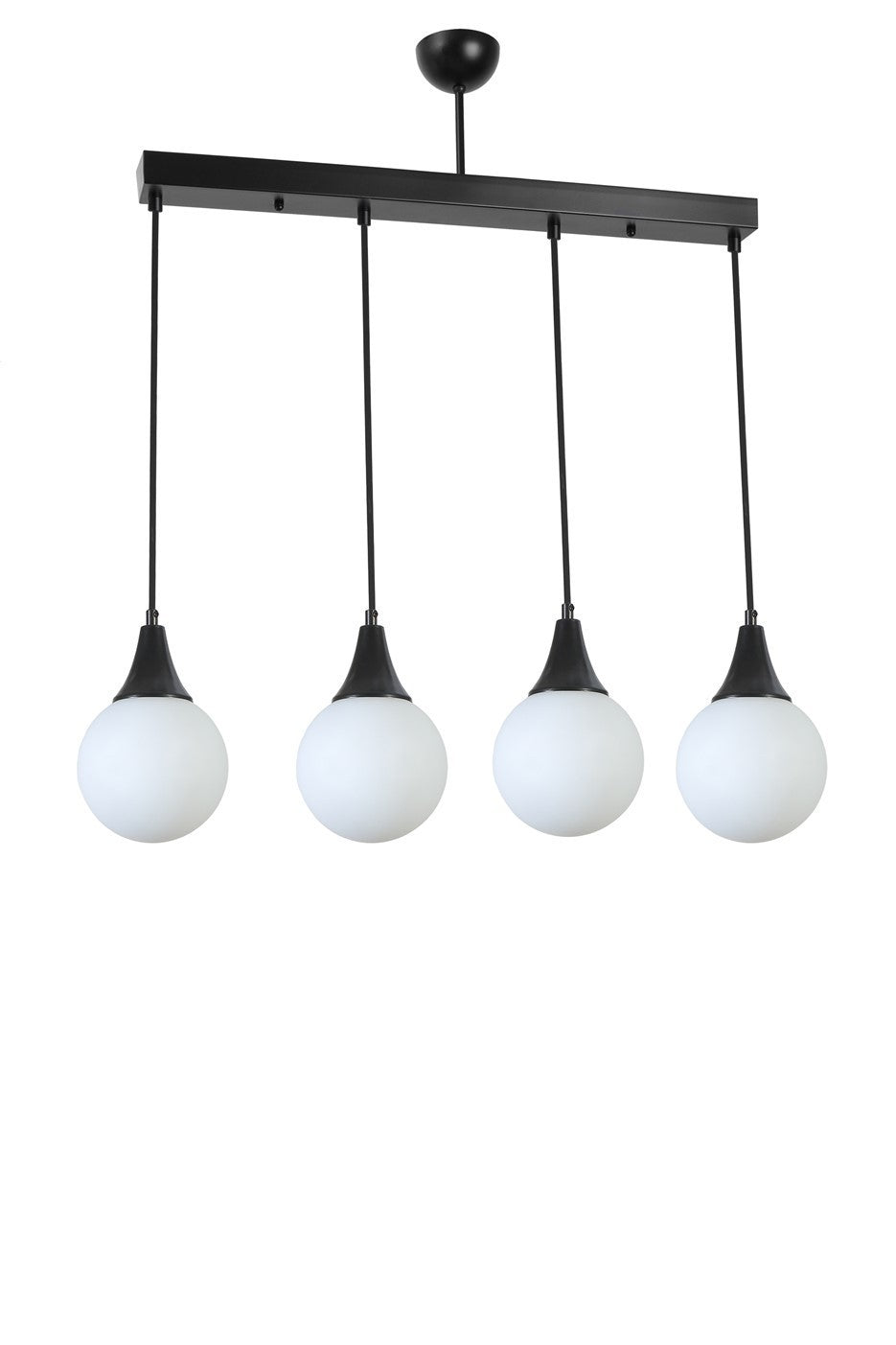 Lustră 8812-6, Negru - Alb, Ø15x70 cm