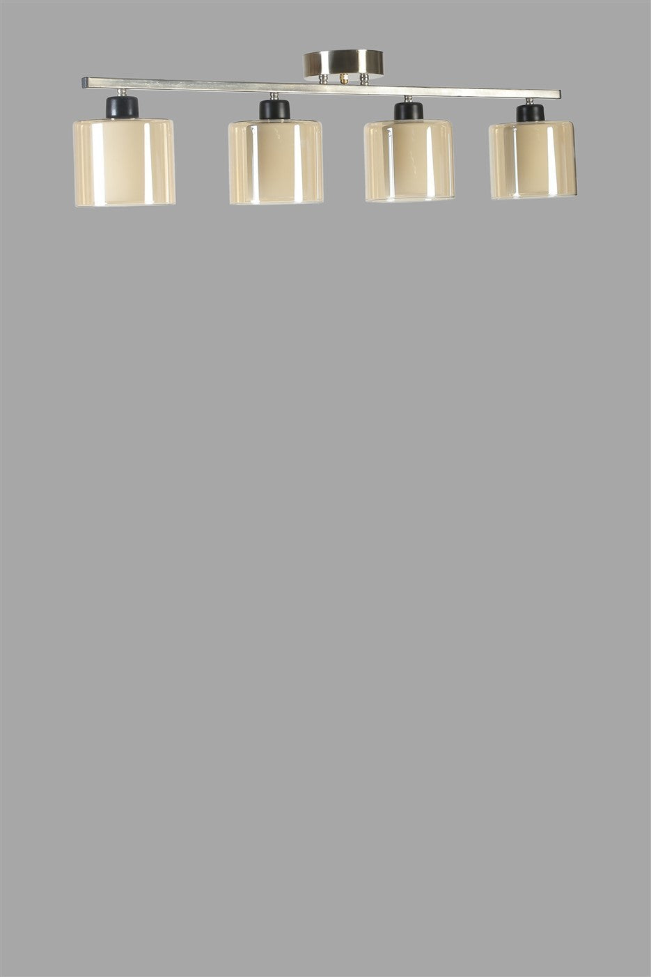Lustră 8807-4, Matte chrome - Amber, Ø15x20 cm