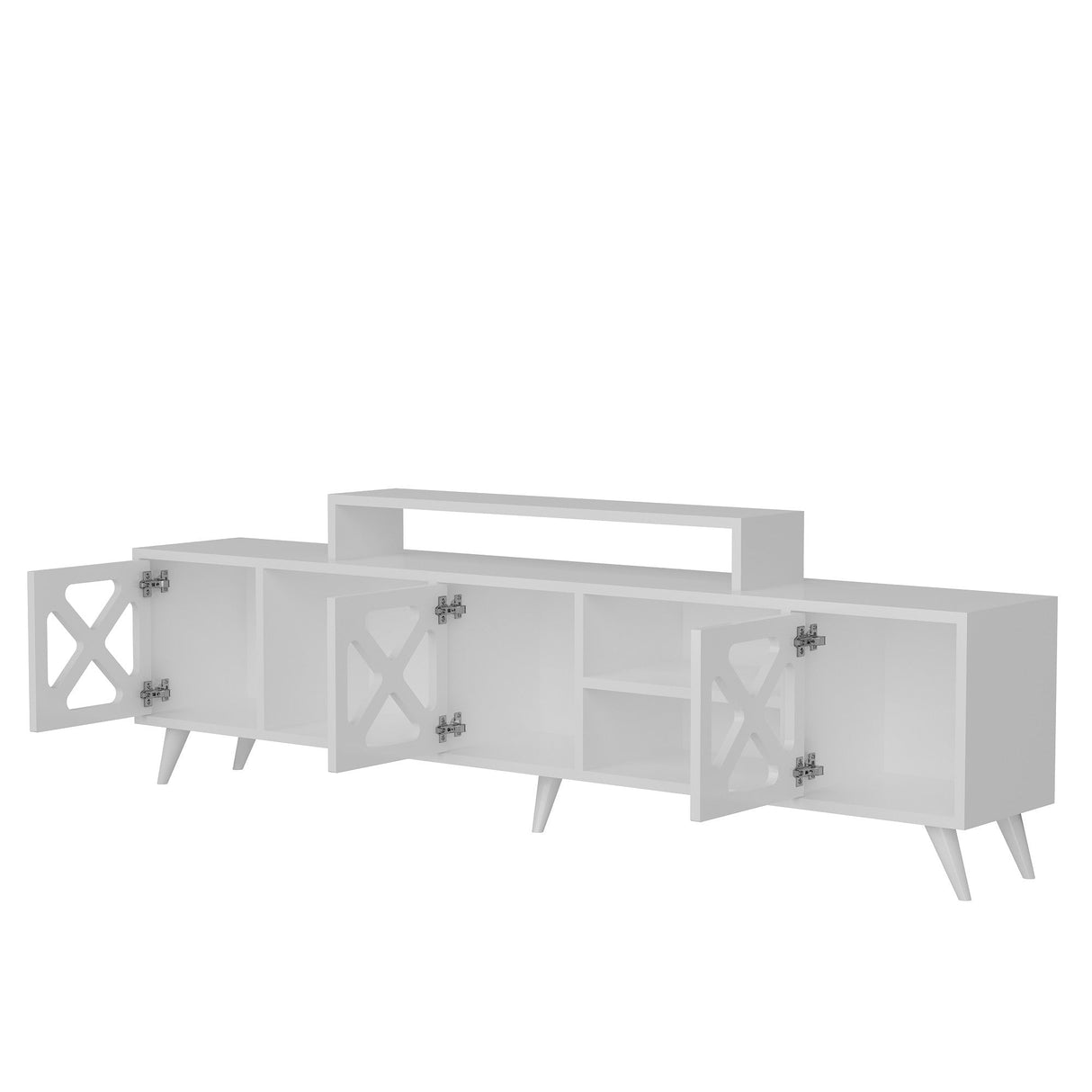 Comodă TV Sinef, Diverse culori, 180x30x46 cm - Alb | SKU: 851AVH3083 | Comodă TV Sinef, 180x30x46 cm, varianta Alb, produs pentru amenajarea locuinței, disponibil online în România la CasaMob