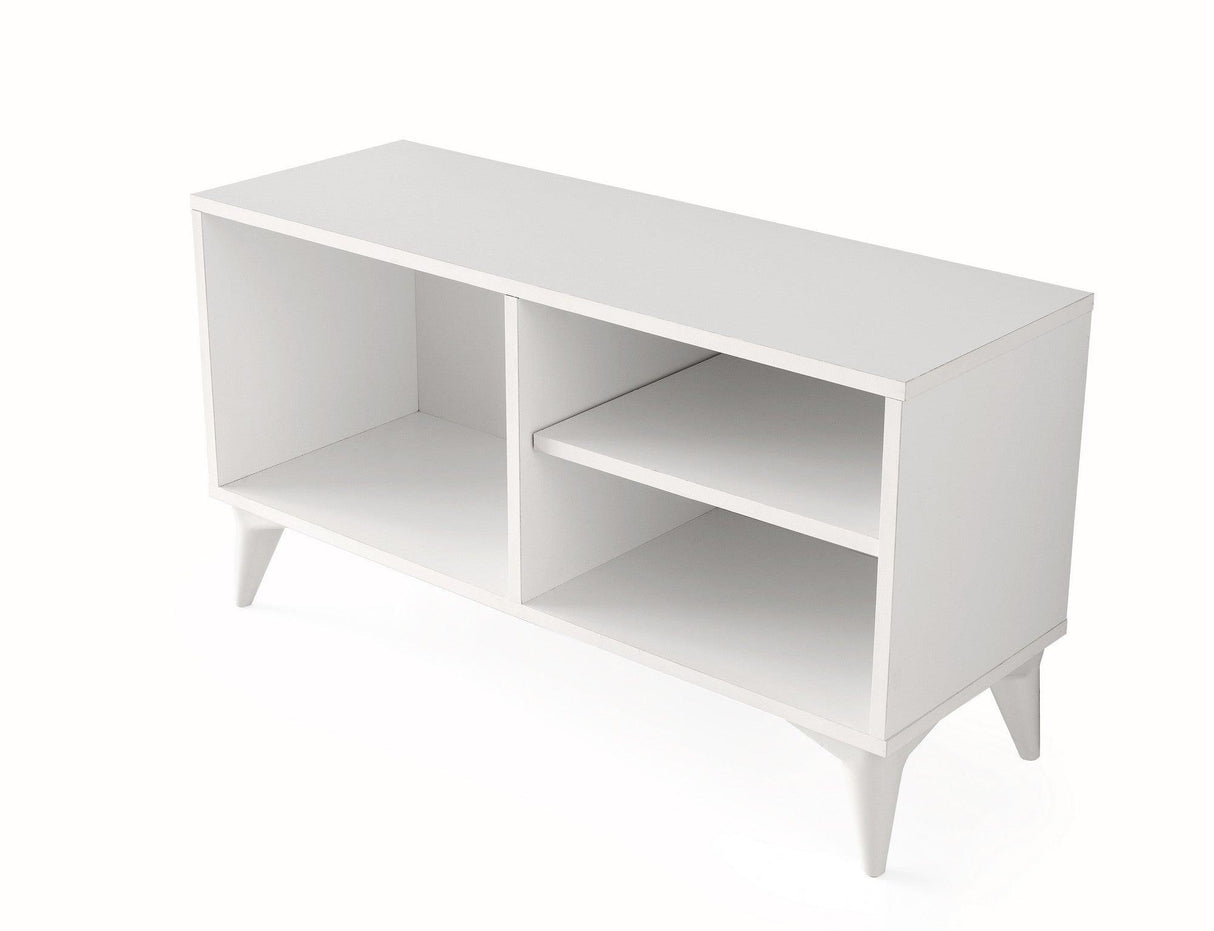 Comoda TV Zisino, Alb - Crem - Nuc - Gri (diverse dimensiuni) - Alb, SKU 854KLN3009