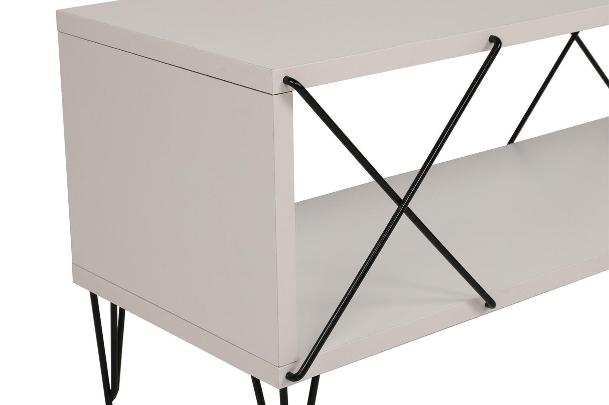 COMODA TV Street, Galben - Gri - Alb - Maro, 120 x 40 x 30 cm - Alb, SKU 854KLN3055