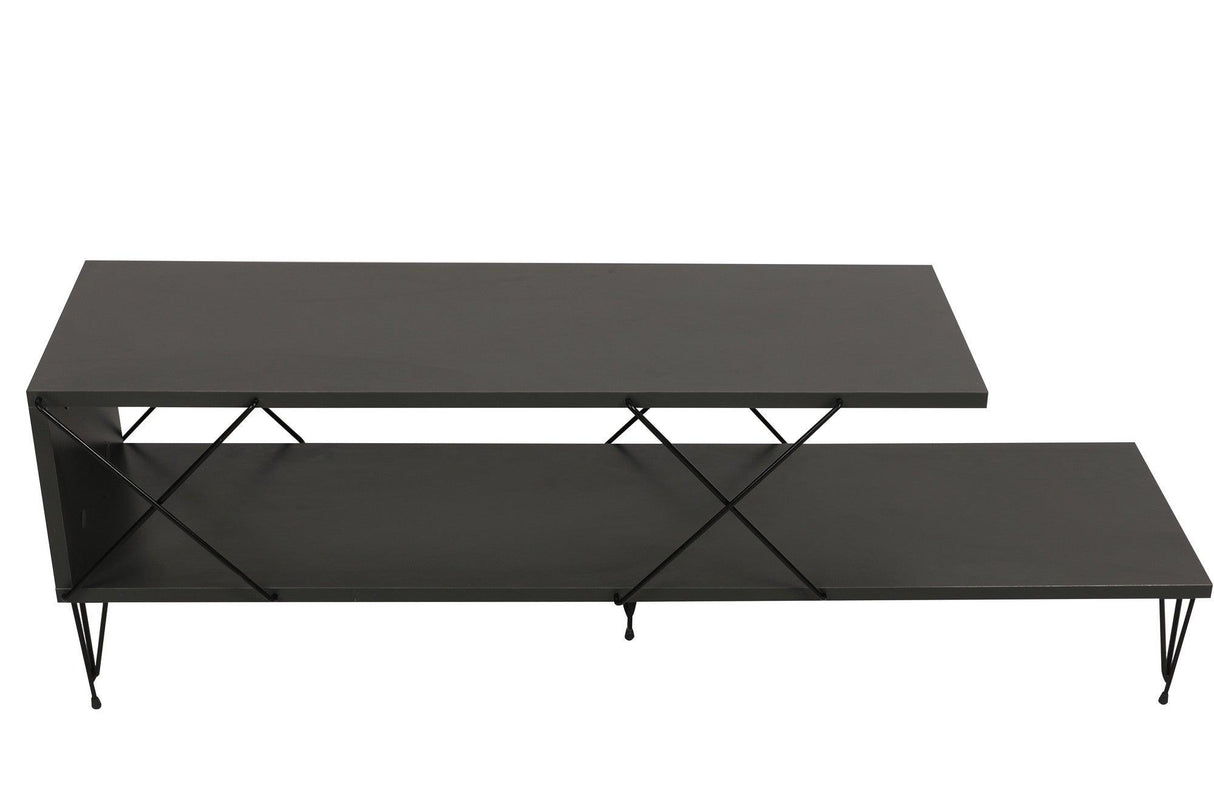 COMODA TV Street, Galben - Gri - Alb - Maro, 120 x 40 x 30 cm - Gri, SKU 854KLN3055