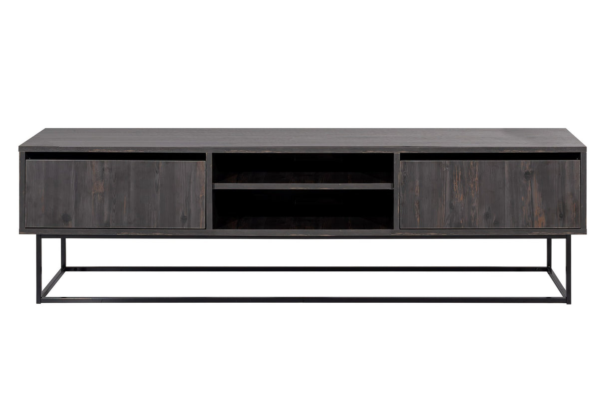 Comodă TV Escape 180 - Rebab, Maro închis - Negru, 180x40x50 cm