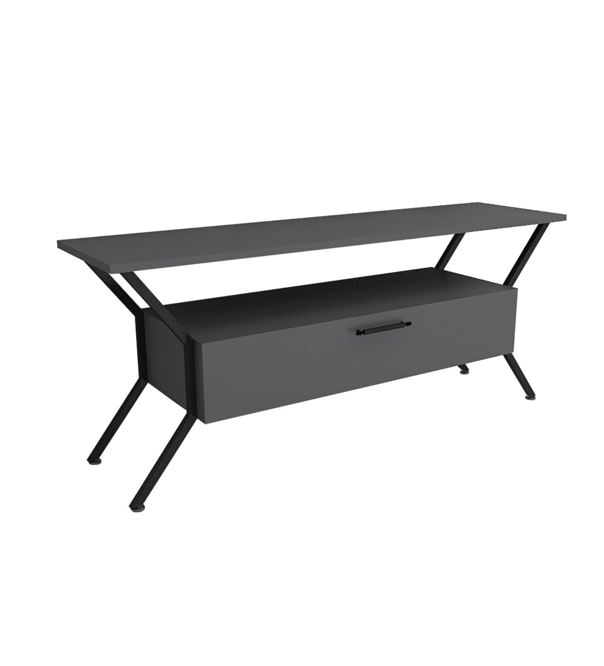Comodă TV Tarz, Diverse culori, Diverse dimensiuni - Antracit - Negru - 124x35x54 cm | SKU: 854KLN3078 | Comodă TV Tarz, varianta Antracit - Negru - 124x35x54 cm, produs pentru amenajarea locuinței, disponibil online în România la CasaMob