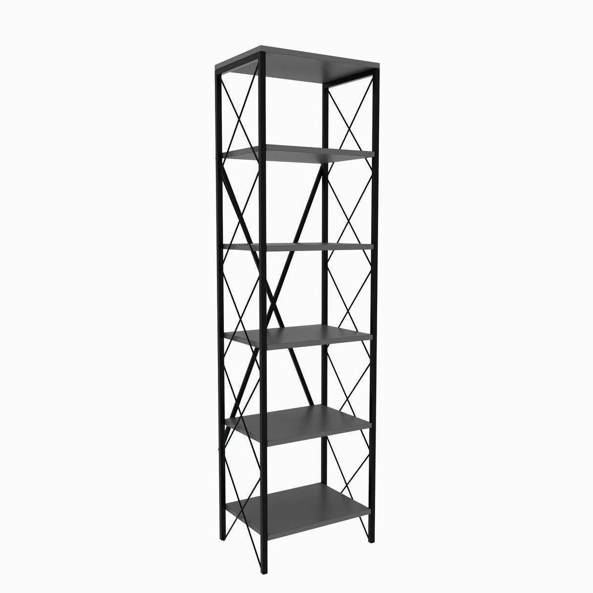 Bibliotecă Suadiye, Diverse culori, 50x30x180 cm - Antracit - Negru | SKU: 854KLN3613 | Bibliotecă Suadiye, 50x30x180 cm, varianta Antracit - Negru, produs pentru amenajarea locuinței, disponibil online în România la CasaMob