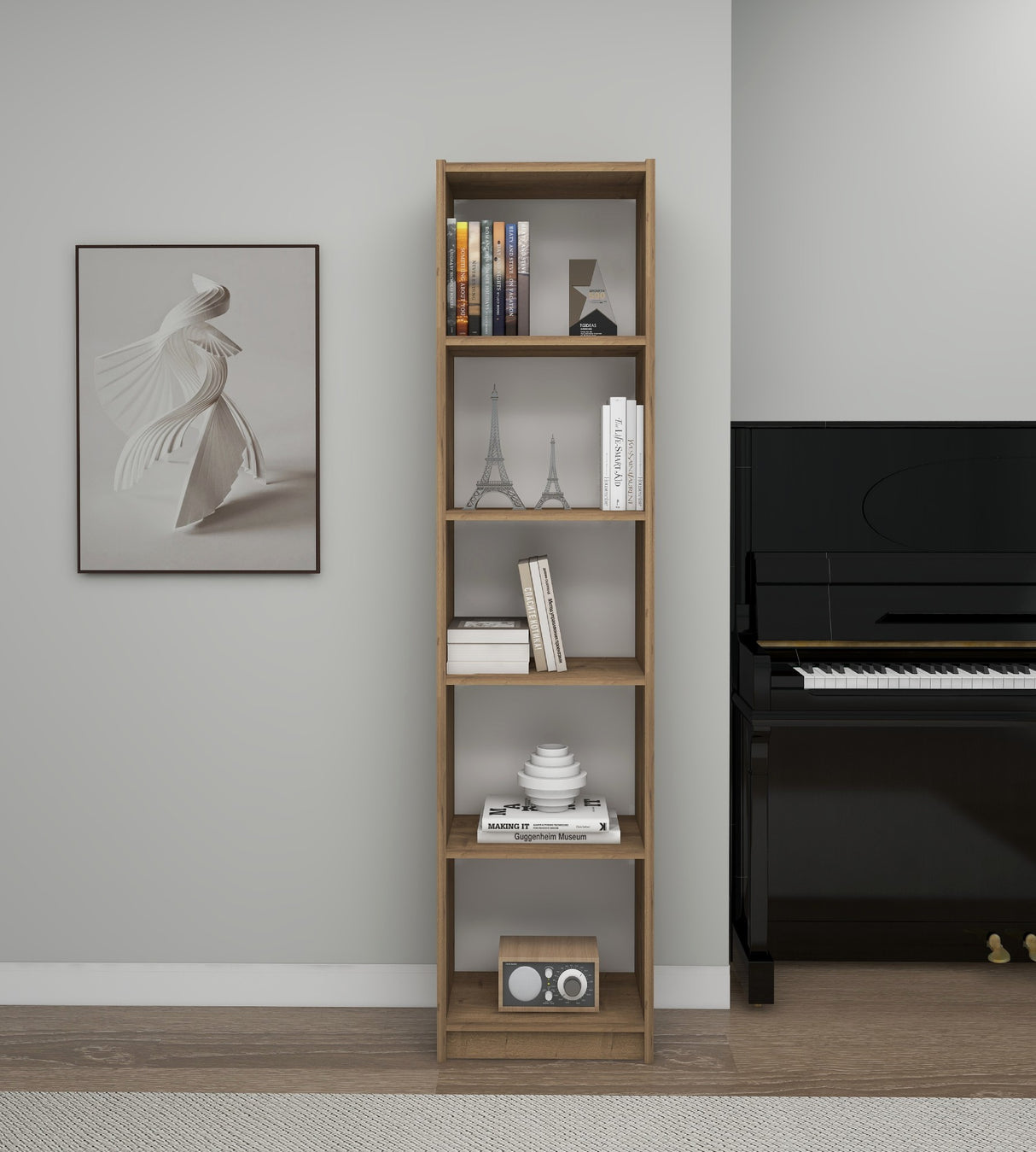 Bibliotecă Fulya, Diverse culori, 40x28x180 cm - Hitit | SKU: 854KLN4709 | Bibliotecă Fulya, 40x28x180 cm, varianta Hitit, produs pentru amenajarea locuinței, disponibil online în România la CasaMob