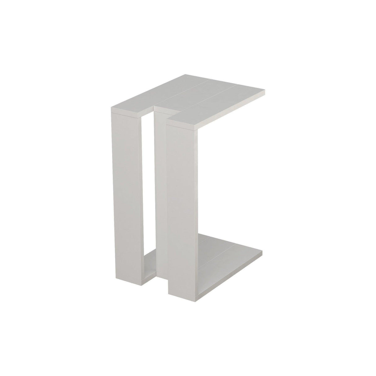 Masuta de Cafea Lateral profesor C shape, Alb, 40 x 57 x 30 cm