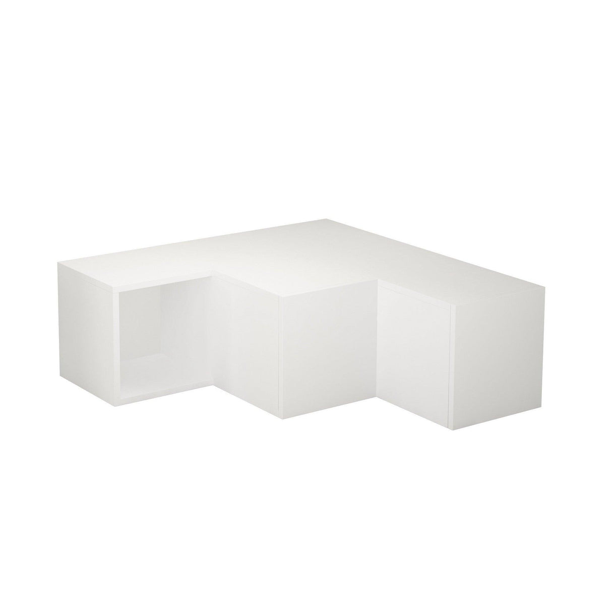 Comoda Tv Trepte cu sertare ascunse , Alb, 90 x 32 x 92 cm