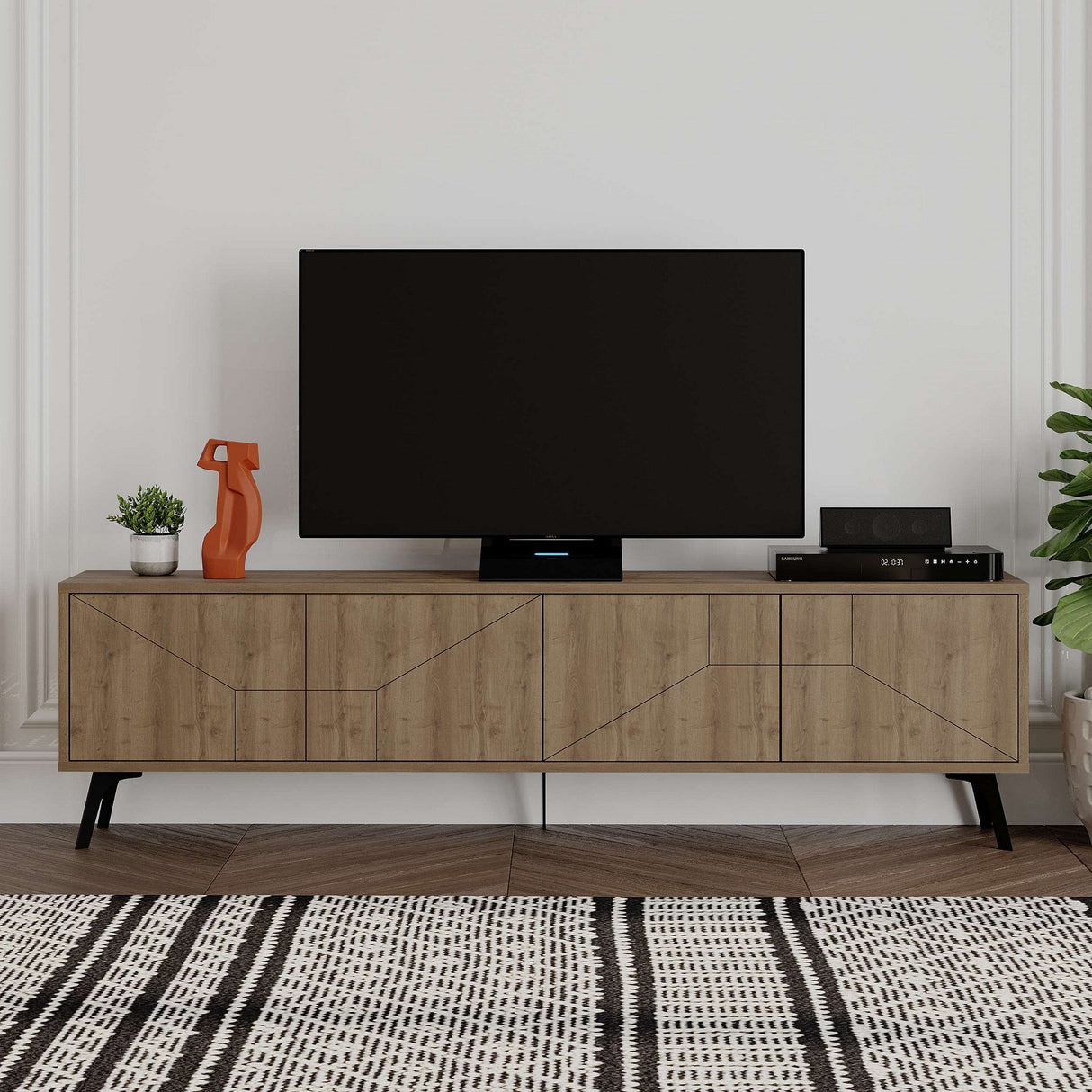 Comodă TV Dune, Diverse culori, 180x30x50 cm - Hitit | SKU: 855DTE3173 | Comodă TV Dune, 180x30x50 cm, varianta Hitit, produs pentru amenajarea locuinței, disponibil online în România la CasaMob