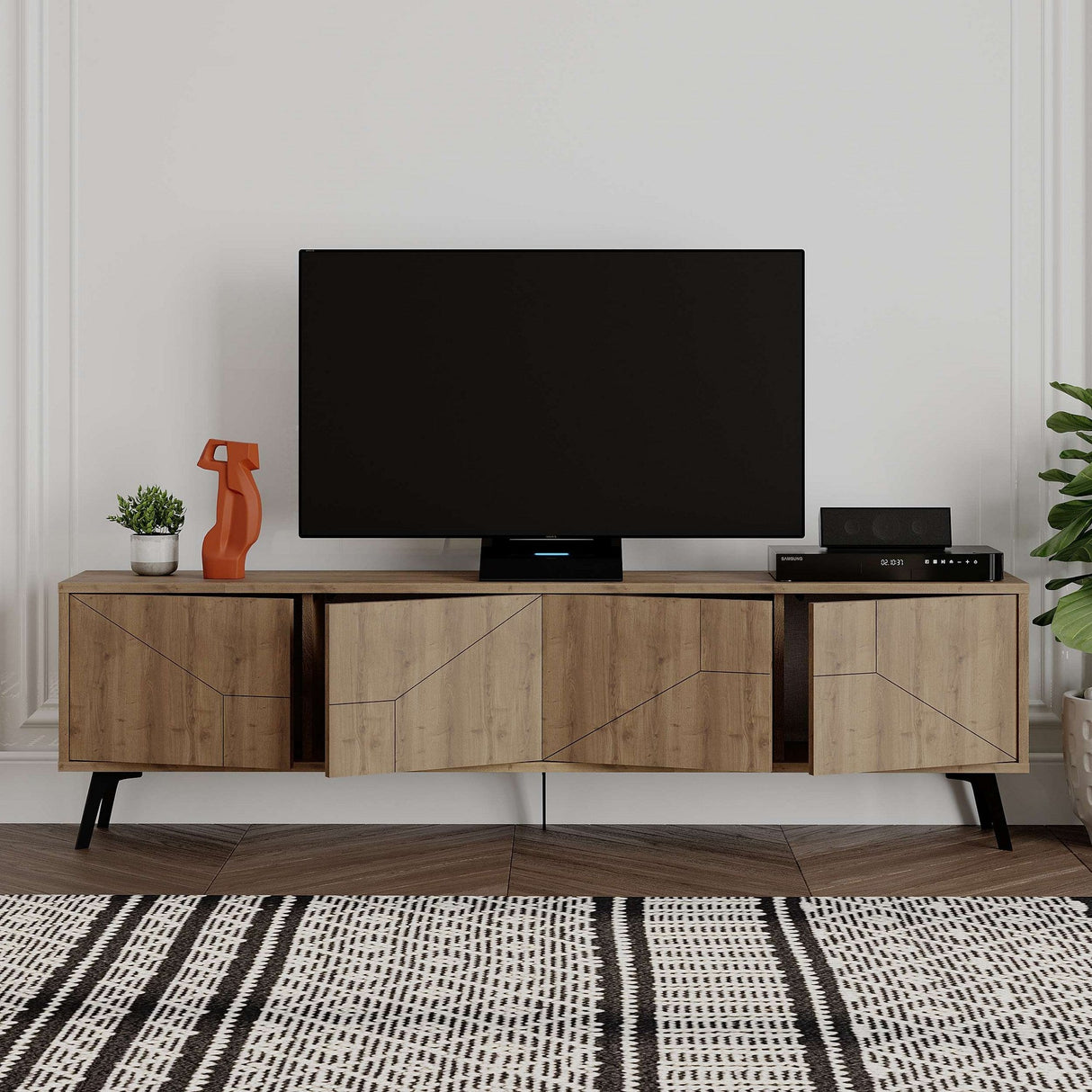 Comodă TV Dune, Diverse culori, 180x30x50 cm - Hitit | SKU: 855DTE3173 | Comodă TV Dune, 180x30x50 cm, varianta Hitit, produs pentru amenajarea locuinței, disponibil online în România la CasaMob