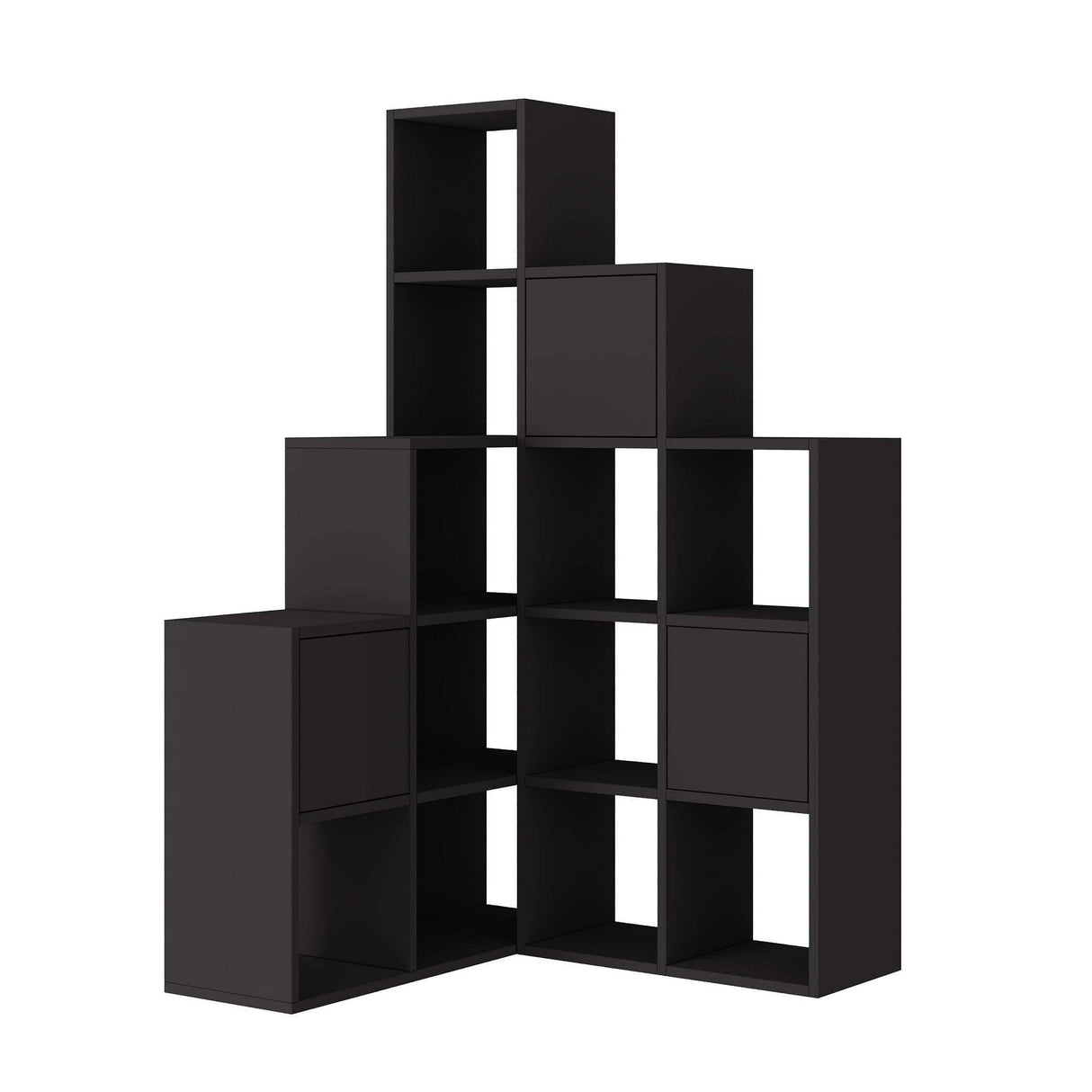 Bibliotecă Paleo, Diverse culori, 151x28x151 cm - Negru | SKU: 855DTE3784 | Bibliotecă Paleo, 151x28x151 cm, varianta Negru, produs pentru amenajarea locuinței, disponibil online în România la CasaMob